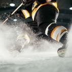 Hockey Player Turning on Ice